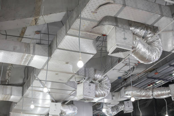 Pipes of air conditioning and ceiling electric system